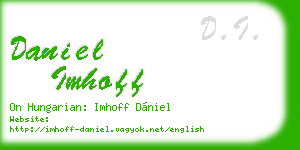 daniel imhoff business card